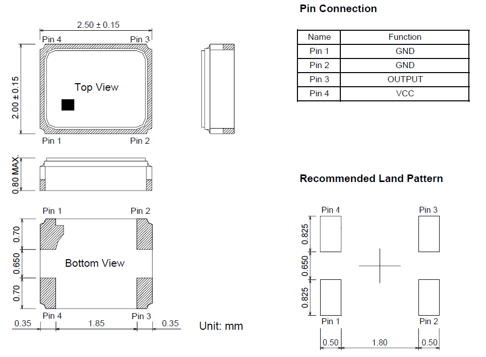 ±0.5PPM TXC 温补晶振TCXO2520 26MHZ 7L规格 ±0.5PPM TXC 温补晶振TCXO2520 26MHZ 7L规格