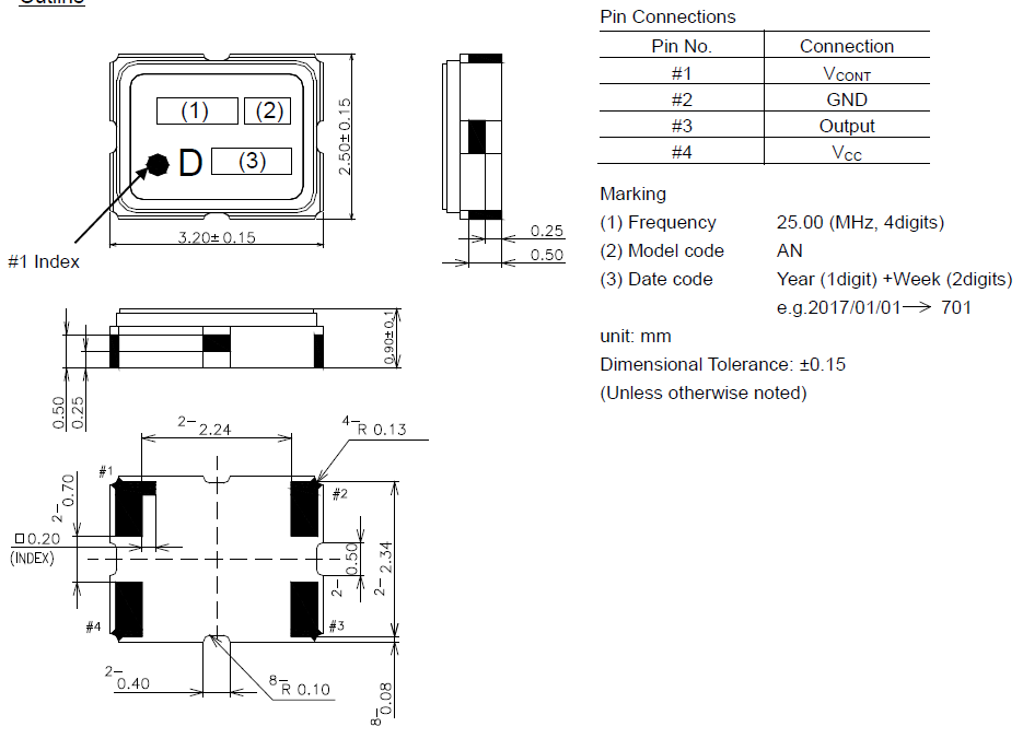 ±0.5PPM KDS 1XTV25000MBB VC-TCXO 25MHZ规格参数说明 ±0.5PPM KDS 1XTV25000MBB VC-TCXO 25MHZ规格参数说明