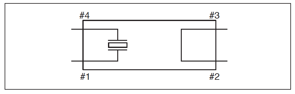 2或4引脚(焊盘)无源晶振内部电路连接图