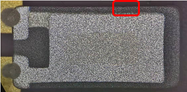 引发晶振电阻跳变原因之一:晶片不良放大图 引发晶振电阻跳变原因之一:晶片不良放大图