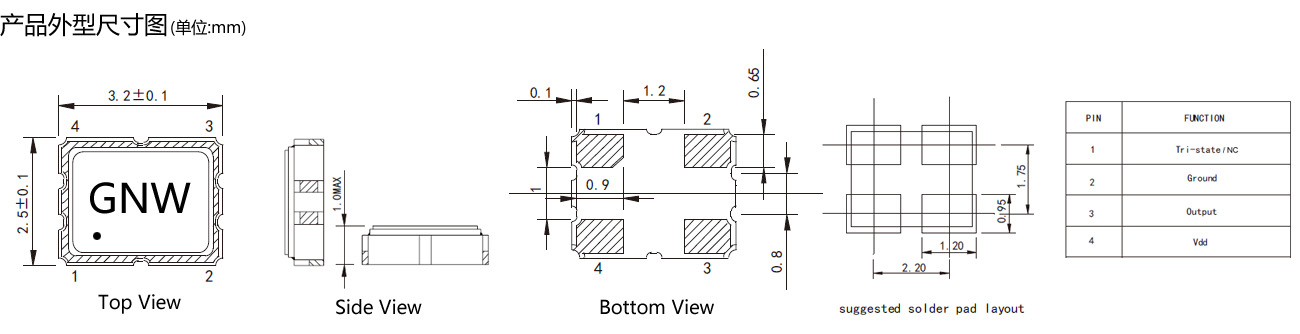 4脚无源贴片晶振与4脚有源贴片晶振引脚定义与区别