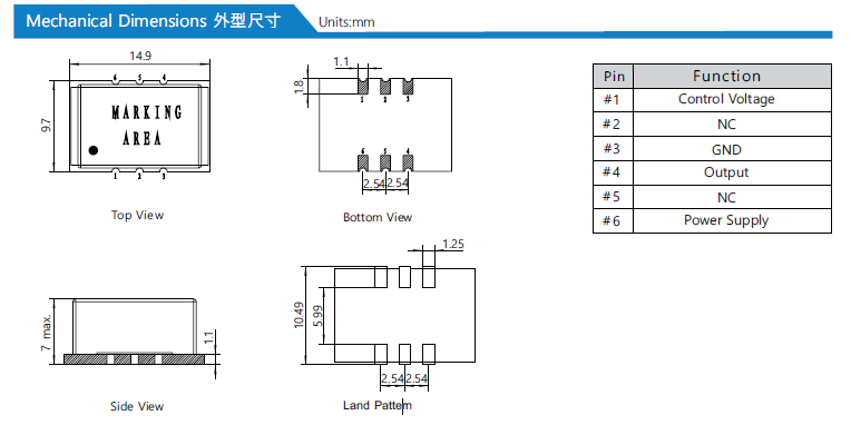 晶振厂家小尺寸贴片恒温晶振OCXO-9X规格参数介绍