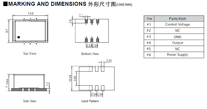 10MHz OCXO-9X恒温晶振温频 &plusmn;10ppb工作温度-40~+85℃